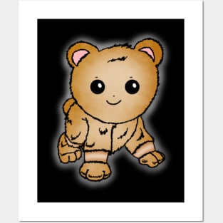 Cute Golden Baby Bear Posters and Art